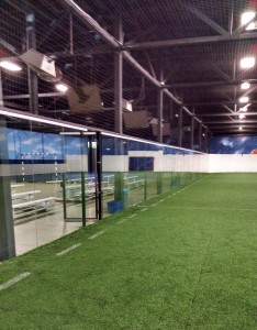 1/2" Glass soccer field, Inside View 